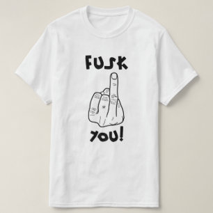 Fake f-bomb & fake middle finger joke T-Shirt