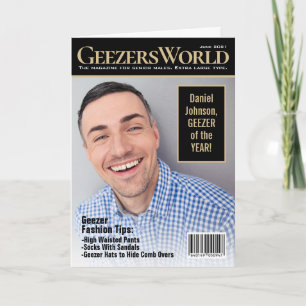 Fake GeezersWorld Magazine Custom Birthday Card