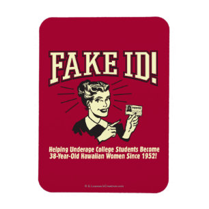 Fake ID: Underage College Hawaiian Magnet