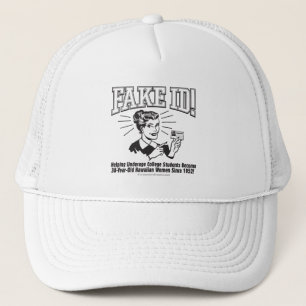 Fake ID: Underage College Hawaiian Trucker Hat