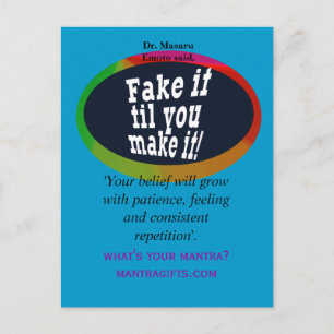 Fake it til You Make it Postcard