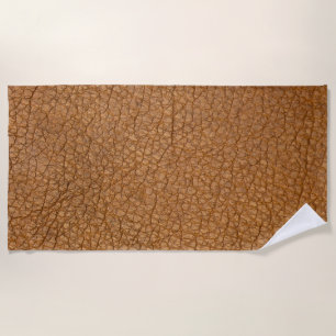 fake leather look beach towel