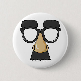 Fake Moustache Face 6 Cm Round Badge
