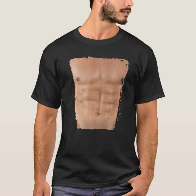 Fake Muscle I Man Fitness Dream Man Fitness Men Bo T-Shirt (Front)