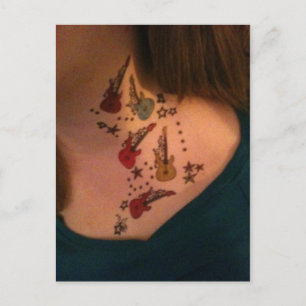 Fake Neck Tattoo Postcard