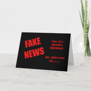 FAKE NEWS 50th Birthday Card