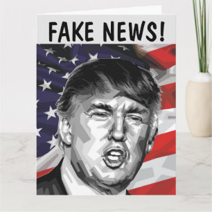 FAKE NEWS! DONALD TRUMP big BIRTHDAY CARD