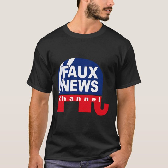 Fake News - Faux News Anti Trump  T-Shirt (Front)