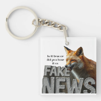 Fake News Fox Kamala Custom Funny Humour Media Key Ring