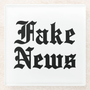 Fake News Glass Coaster