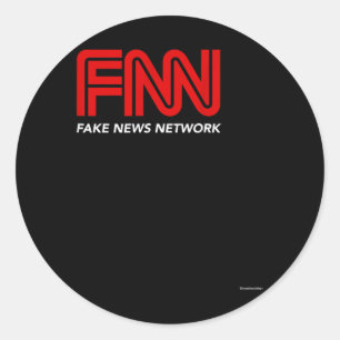Fake News Network fakenews Funny Halloween Costume Classic Round Sticker