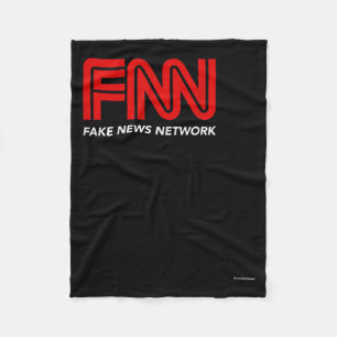 Fake News Network fakenews Funny Halloween Costume Fleece Blanket