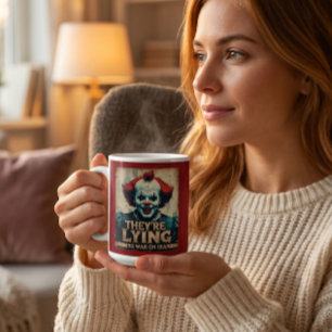 Fake News No War Iran Clown Coffee Mug