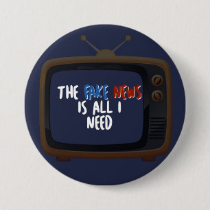 Fake News Political Protest Funny Button