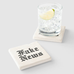 Fake News Stone Coaster