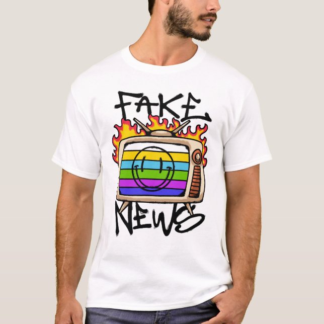  Fake News streetwear T-Shirt (Front)