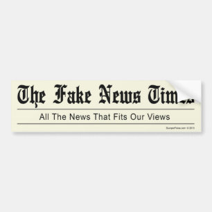 Fake News Times Bumper Sticker