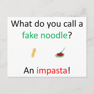 Fake Noodle Joke Postcard