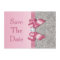 Fake Pink Bow Diamonds Save The Date Baby Shower