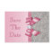Fake Pink Bow Diamonds Save The Date Baby Shower