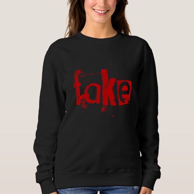 Fake Punk Emo  Goth Heavy Metal Streetwear Sweatshirt (Front)