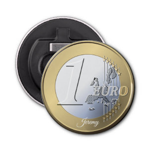 Fake Silver Euro Coin Bottle Opener