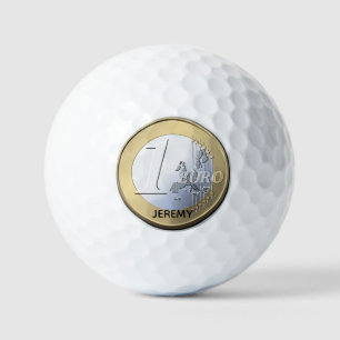 Fake Silver Euro Coin Golf Balls