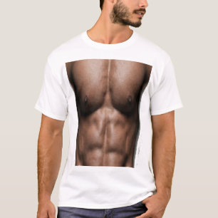 Fake Six Pack Abs Funny Gym Humour T-Shirt