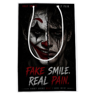 “Fake Smile, Real Pain: The Truth Behind Man Medium Gift Bag