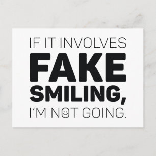 Fake Smiling Postcard