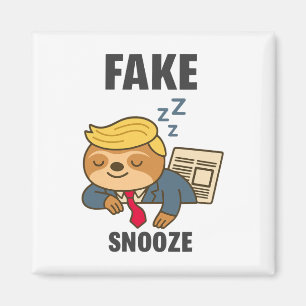 Fake Snooze Funny Trump Sloth Magnet