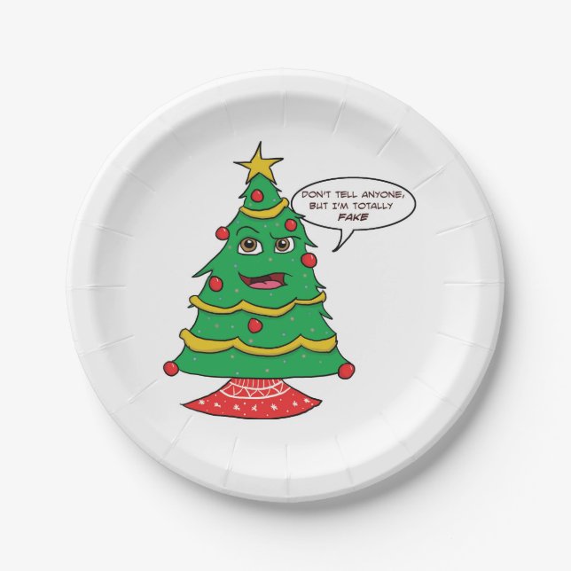 Fake Tree - Funny Paper Plates (Front)