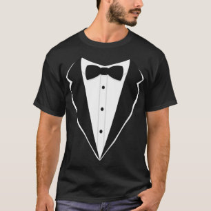 Fake Tux Funny Faux Suit Vest and tie Tuxedo Prom T-Shirt