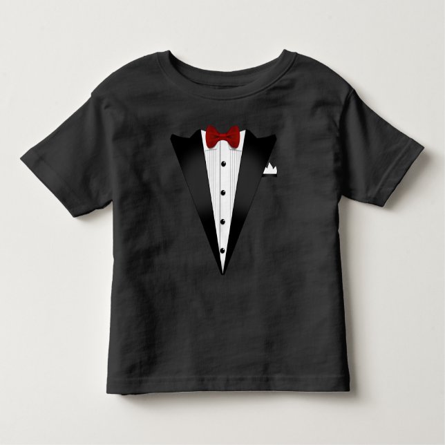 Fake Tuxedo Costume Toddler T-Shirt (Front)