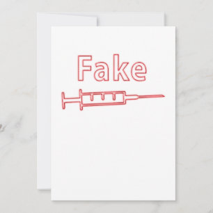 Fake Vaccine symbol, COVID 19 virus facts, Corona Holiday Card