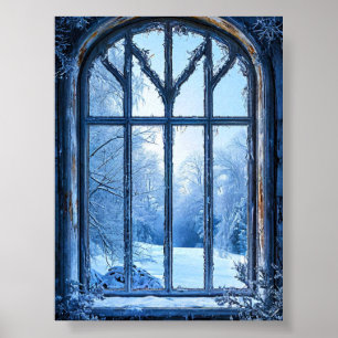 Fake window landscape poster