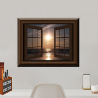Fake Window Scene Peaceful Sunset Relaxing