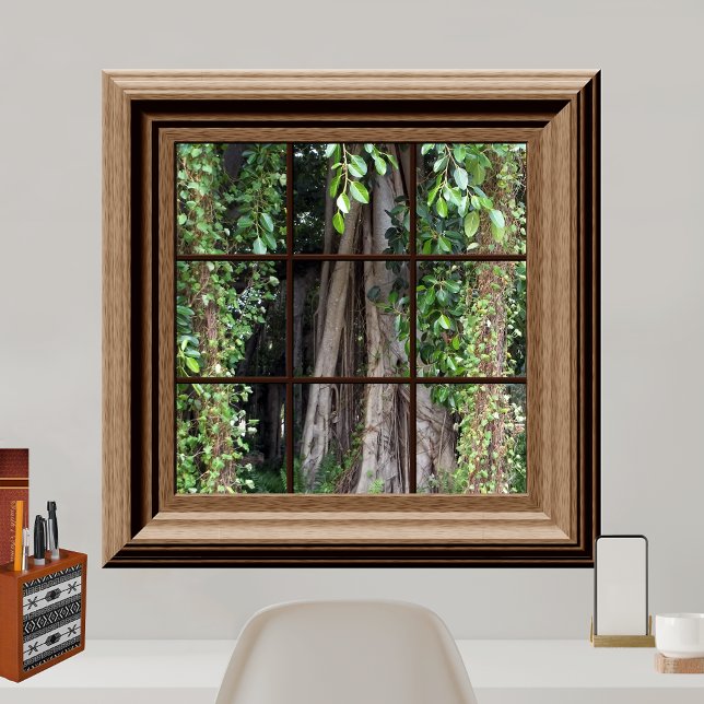 Fake Window Scene Poster View Of Trees Wall Art (Creator Uploaded)