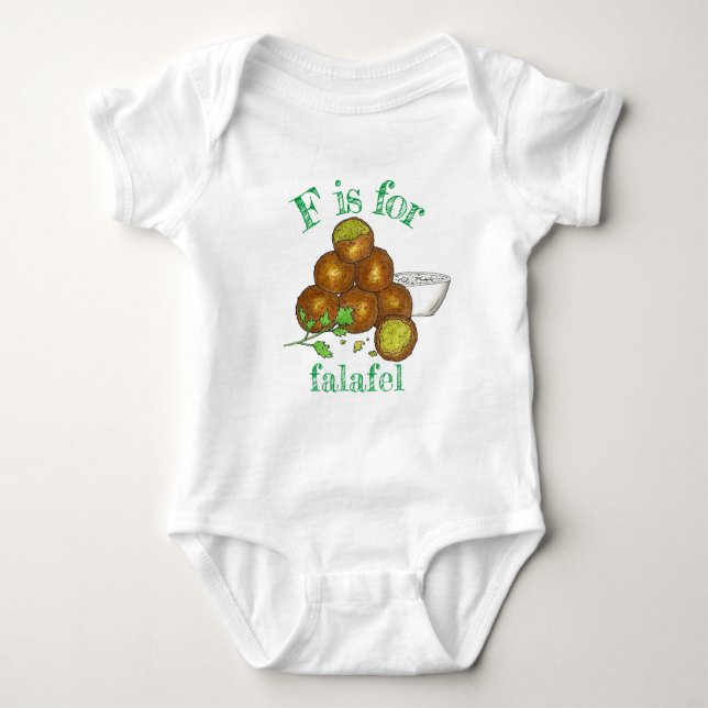 Falafel Balls Middle Eastern Chickpeas Egyptian Baby Bodysuit (Front)