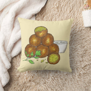 Falafel Balls Middle Eastern Chickpeas Egyptian Cushion
