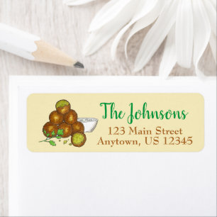 Falafel Balls Middle Eastern Chickpeas Egyptian Return Address Label