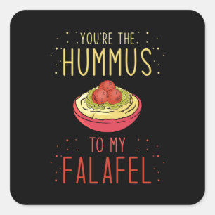 Falafel Hummus Square Sticker