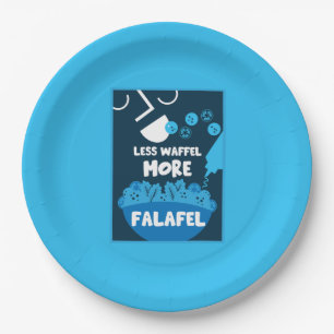Falafel Middle Eastern Street Food Paper Plate