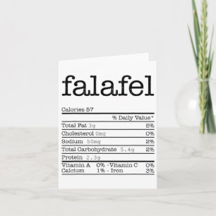 Falafel Nutrition Facts Funny Thanksgiving Christm Card