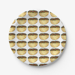 Falafel Pita Sandwich Food Foodie Print Pattern Paper Plate
