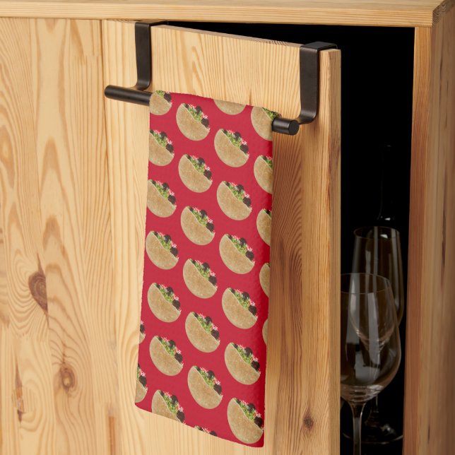 Falafel Sandwich Tea Towel (Thirds Fold)