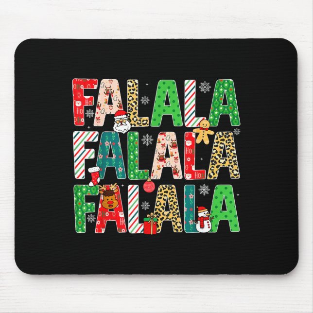Falala Christmas Merry And Bright Christmas Ginger Mouse Pad (Front)