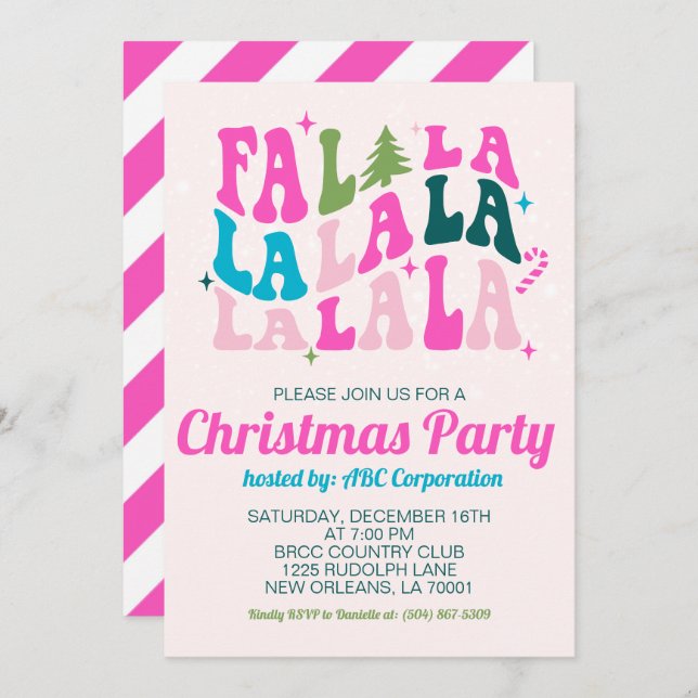 Falala Christmas Party Invitation (Front/Back)