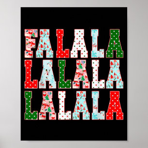 Falala Christmas Party Xmas Graphics Family Pajama Poster