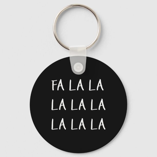 Falala Funny Xmas Christmas Song  Key Ring (Front)